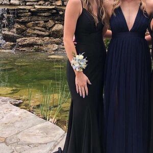 Sherri Hill Black Strappy Gown